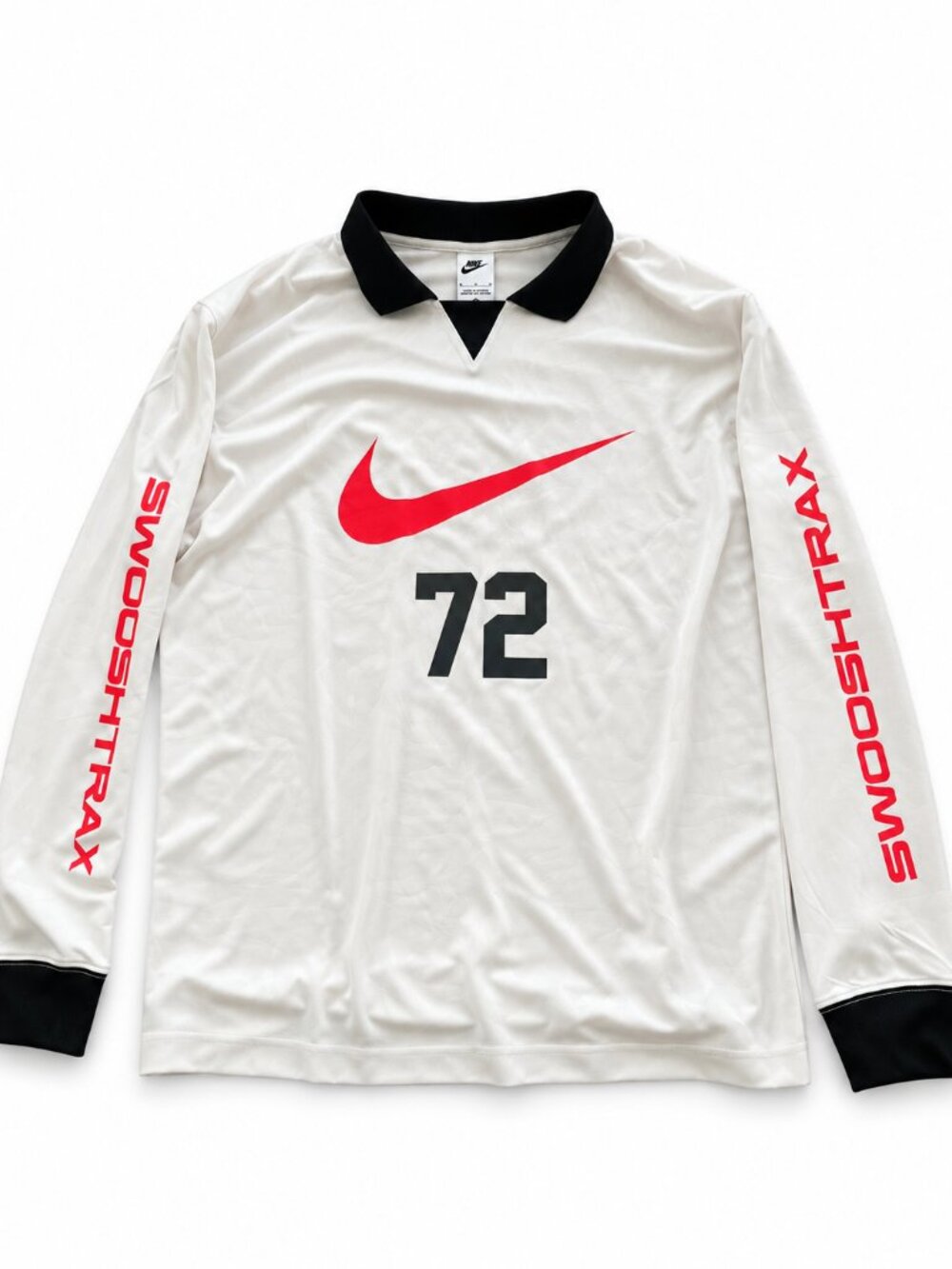 Nike Swooshtrax 72 Long Sleeve Polo Jersey White M